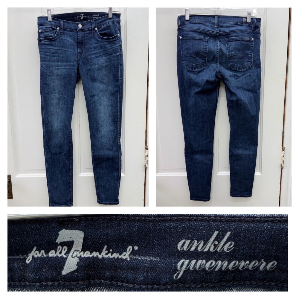 7 for all mankind‎ Gwenevere ankle skinny denim jeans women's 29